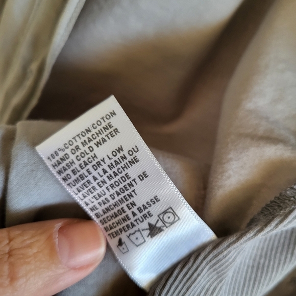 Sheer Silt color Slub Side Panel Shirt button up - Picture 10 of 15